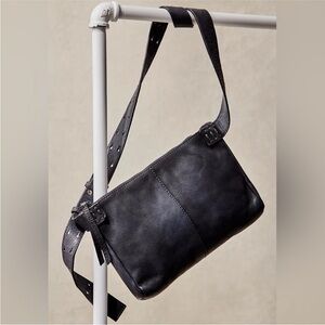 NWT We The Free Calla Sling Black Soft Leather Crossbody Black
